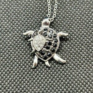 New! Mother and child turtle necklace